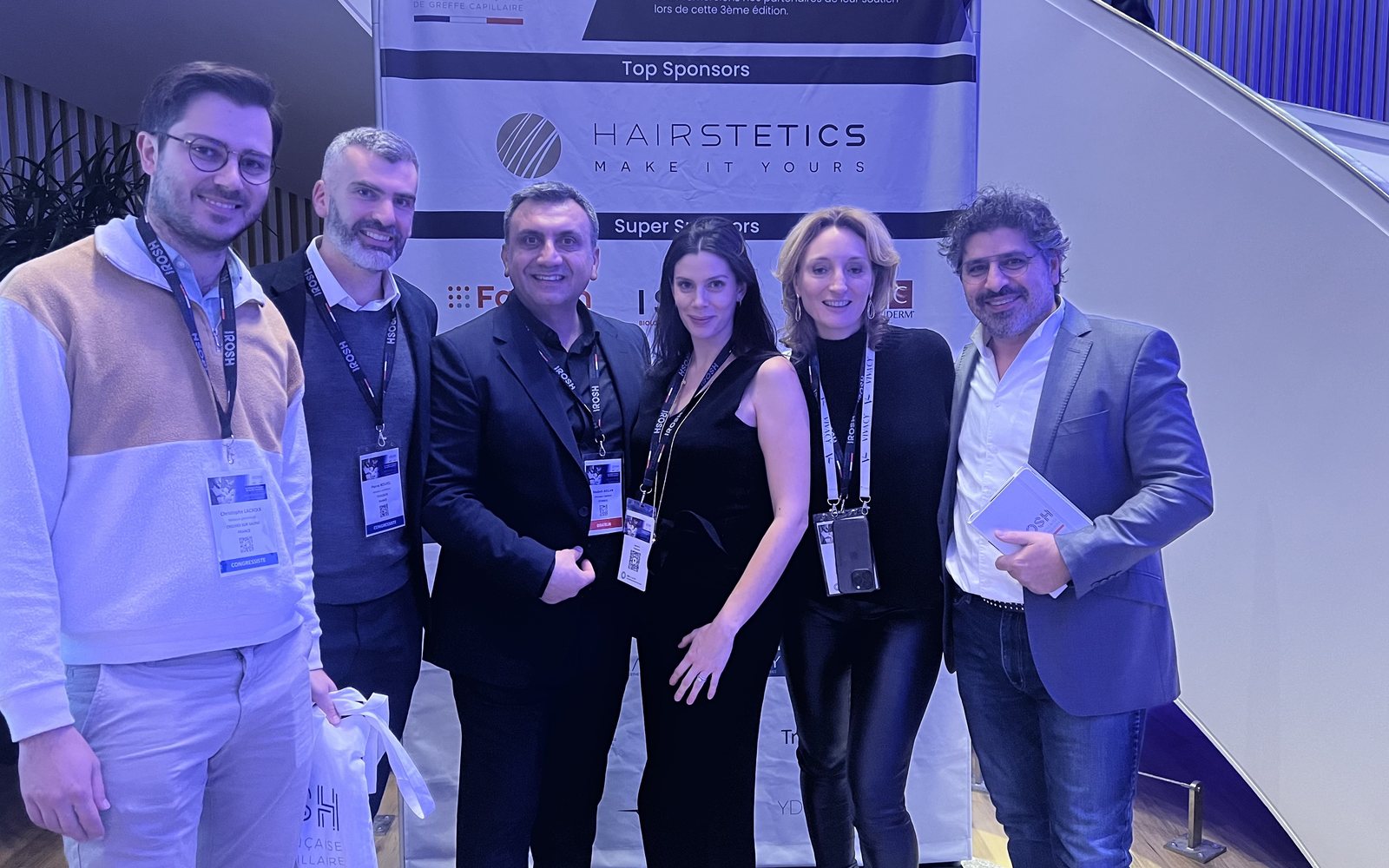 Dr. Arslan Musbeh with colleagues at the IROSH French Hair Transplant Congress, Paris 2024