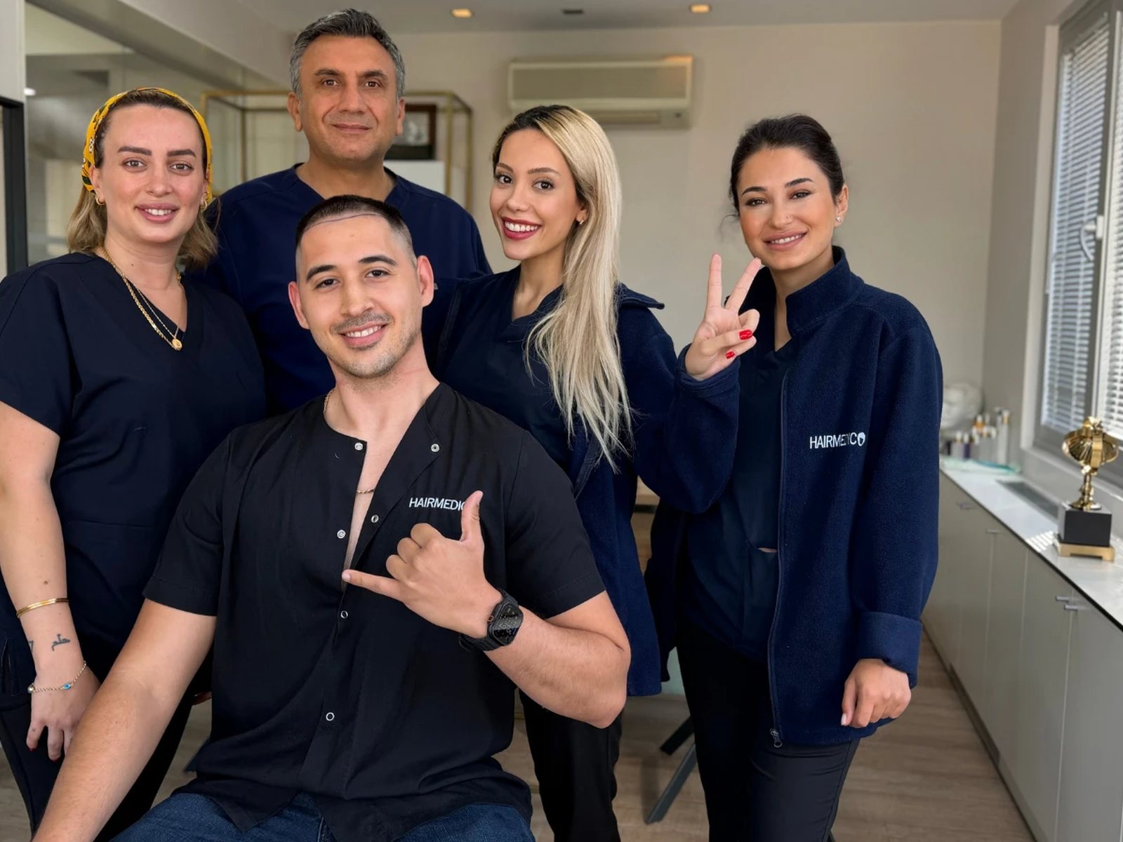 Dr. Arslan Musbeh with the Hairmedico medical and patient coordination team