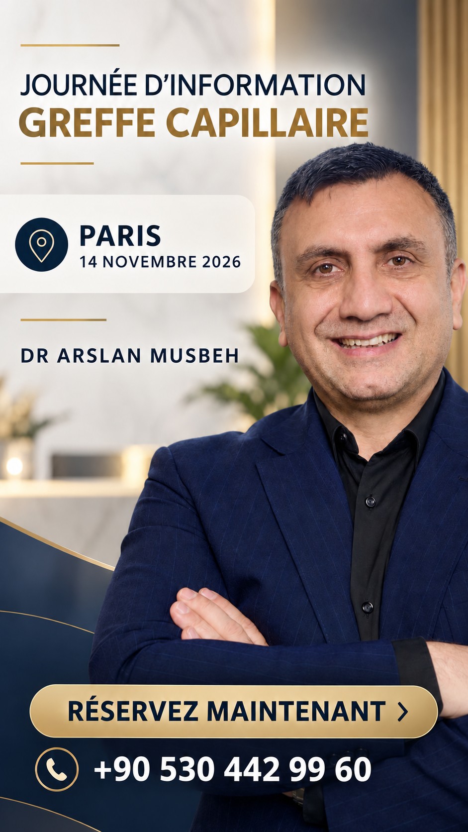 Hairmedico Paris — Journée d'Information Greffe Capillaire, 14 novembre 2026