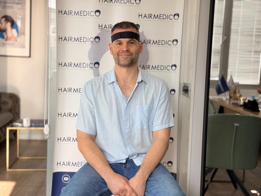 Hairmedico patient on the day of surgery