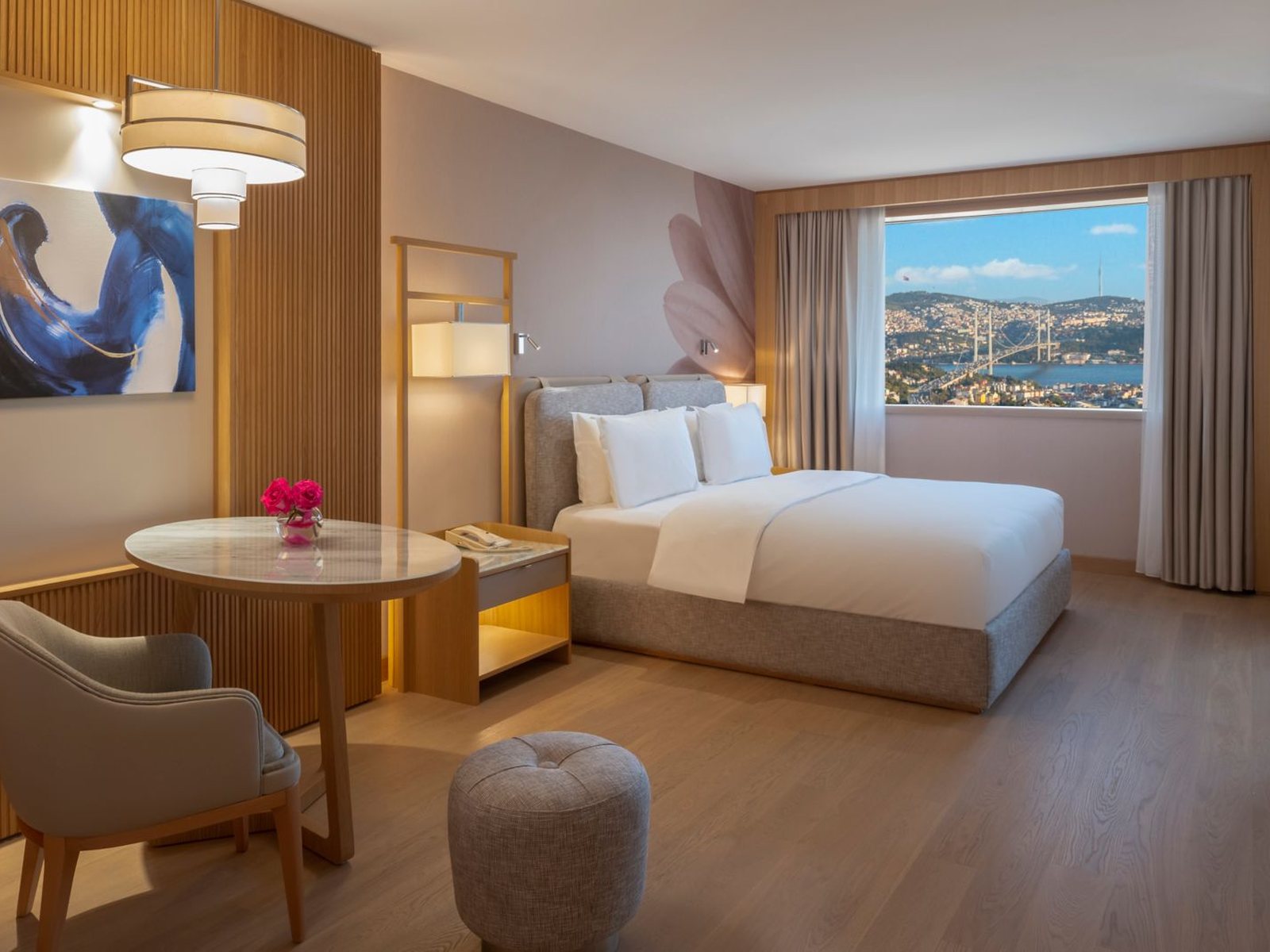 Panoramic suite bedroom at Mövenpick Hotel Istanbul Bosphorus